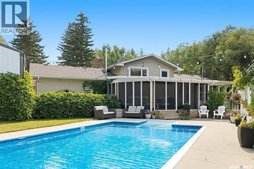 35 Ridgedale Bay, White City, SK - Outdoor With In Ground Pool With Deck Patio Veranda
