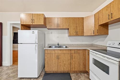 301 Langside Street, Winnipeg, MB - Indoor Photo Showing Kitchen With Double Sink
