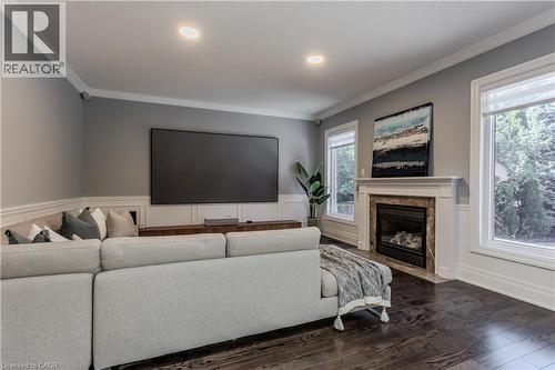 2212 Snead Road, Burlington, ON - Indoor Photo Showing Living Room With Fireplace