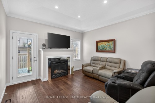 36 Banks Street, Brantford, ON - Indoor Photo Showing Living Room With Fireplace