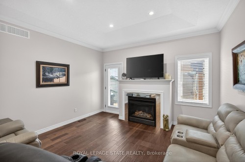 36 Banks Street, Brantford, ON - Indoor Photo Showing Living Room With Fireplace