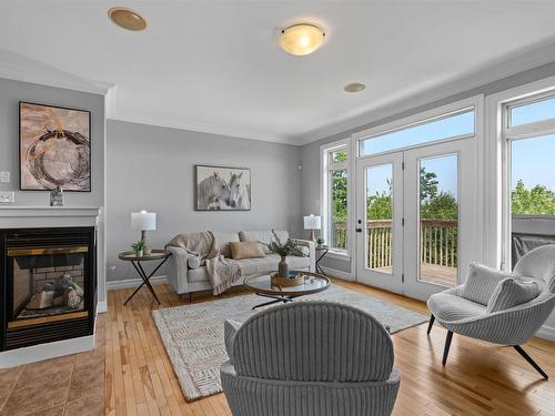 60 Cloverfield Court, Dartmouth, NS - Indoor Photo Showing Living Room With Fireplace