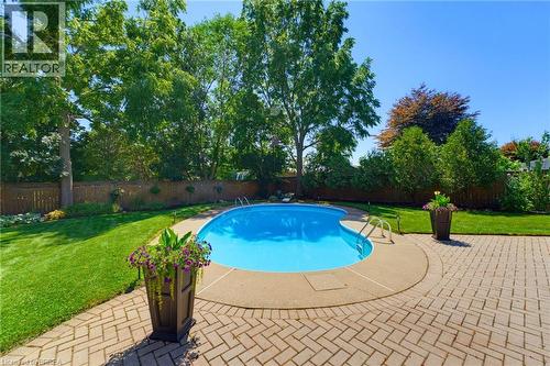 5 Marigold Street, Brantford, ON - Outdoor With In Ground Pool With Deck Patio Veranda With Backyard