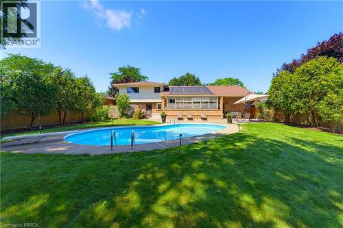 5 Marigold Street, Brantford, ON - Outdoor With In Ground Pool With Backyard