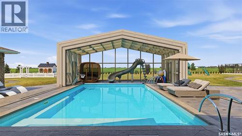 Luxury Vibank Acreage - 13.95 Acres., Vibank, SK - Outdoor With In Ground Pool With Deck Patio Veranda