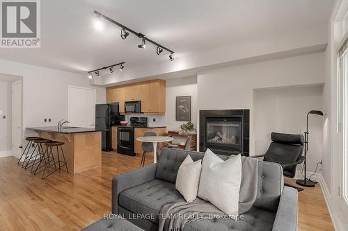 101 - 457 Mcleod Street, Ottawa, ON - Indoor Photo Showing Living Room With Fireplace