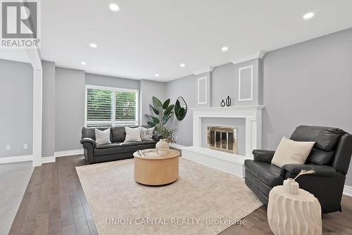 35 Mccarty Crescent, Markham, ON - Indoor Photo Showing Living Room With Fireplace