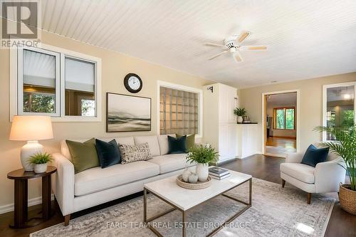 Virtually Staged - 2554 Champlain Road, Tiny, ON - Indoor Photo Showing Living Room