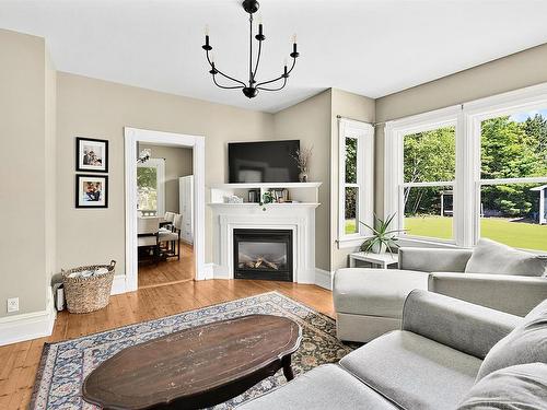15534 Highway 3, Hebbville, NS - Indoor Photo Showing Living Room With Fireplace