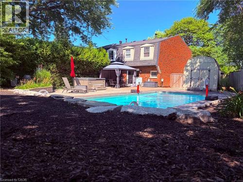 23 Bentley Place, Hamilton, ON - Outdoor With In Ground Pool With Deck Patio Veranda