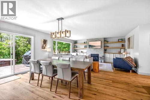 39 Elkview Drive, Fernie, BC - Indoor Photo Showing Dining Room With Fireplace