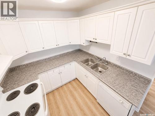 19 Cooper Crescent, Regina, SK - Indoor Photo Showing Kitchen With Double Sink