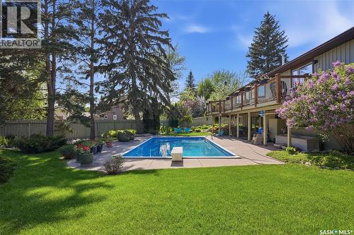 727 Tobin Terrace, Saskatoon, SK - Outdoor With In Ground Pool With Backyard