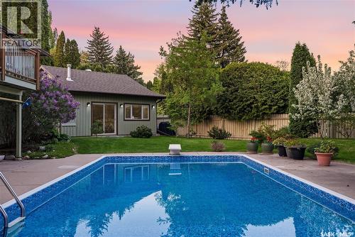 727 Tobin Terrace, Saskatoon, SK - Outdoor With In Ground Pool With Backyard