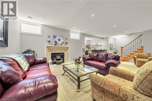 12 Ellington Place, Brantford, ON - Indoor Photo Showing Living Room With Fireplace