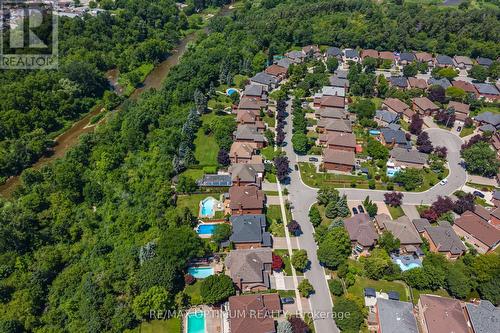 Aerial view of prestigious ravine community - 5859 Riverside Place, Mississauga, ON - Outdoor With View