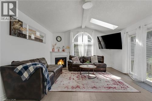 100 Anglerock Drive, Cambridge, ON - Indoor Photo Showing Living Room With Fireplace