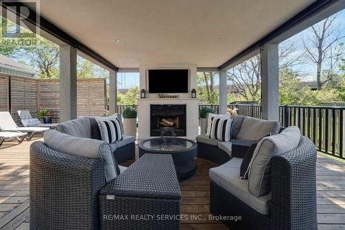 958 Beach Boulevard, Hamilton, ON -  With Fireplace With Deck Patio Veranda With Exterior