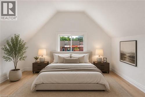 VIRTUALLY STAGED - 1062 Cannon Street E, Hamilton, ON - Indoor Photo Showing Bedroom