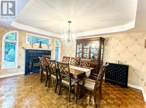 2326 Yorktown Circle, Mississauga, ON - Indoor Photo Showing Dining Room With Fireplace