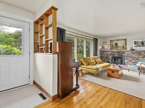 22 Kent Road, Kentville, NS - Indoor Photo Showing Living Room With Fireplace