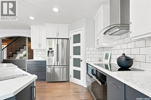 311 Lashyn Cove, Saskatoon, SK - Indoor Photo Showing Kitchen With Stainless Steel Kitchen With Upgraded Kitchen