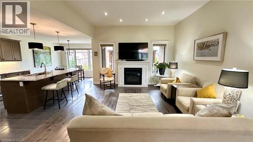 66 Driftwood Drive, Simcoe, ON - Indoor Photo Showing Living Room With Fireplace