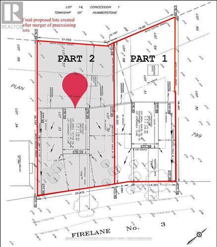 Part 2 - Survey with proposed dwellings - Part 2 Lot Firelane 3, Port Colborne (Sherkston), ON 