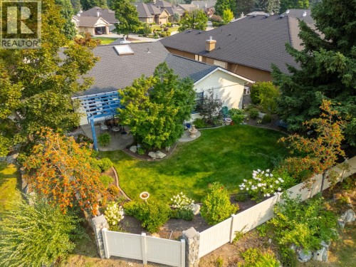 Overhead view of backyard. - 4000 Gallaghers Terrace, Kelowna, BC - Outdoor