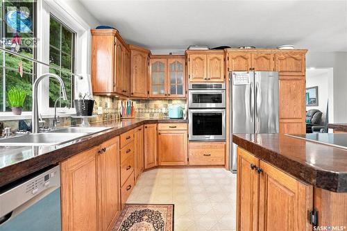 507 Railway Avenue, Bulyea, SK - Indoor Photo Showing Kitchen With Double Sink