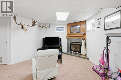 329 1St Avenue E, Mortlach, SK - Indoor With Fireplace