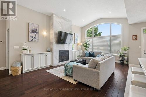 30 Duncan Court, Centre Wellington, ON - Indoor Photo Showing Living Room With Fireplace