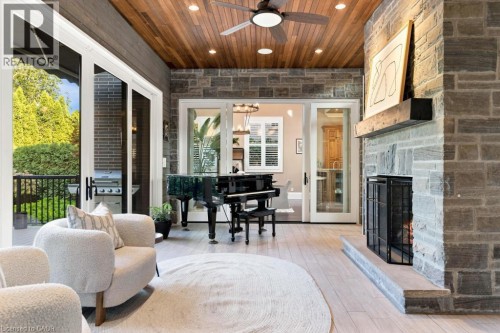 253 Rossmore Boulevard, Burlington, ON - Indoor Photo Showing Other Room With Fireplace
