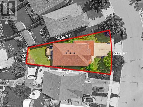 The boundary seen is an estimated representation of lot dimensions derived from Geowarehouse, intended solely for visualization purposes. Please note that it is not obtained from a survey and should n - 589 Mortimer Drive, Cambridge, ON - Outdoor