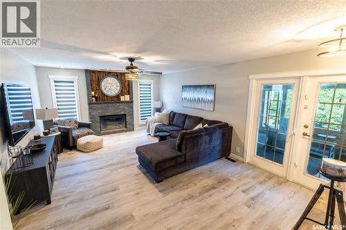 1259 Maybery Crescent, Moose Jaw, SK - Indoor Photo Showing Living Room With Fireplace