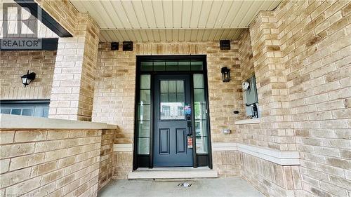 Brick exterior with contrasting stone sills - 1159 Lloyd Landing, Milton, ON - Outdoor With Exterior
