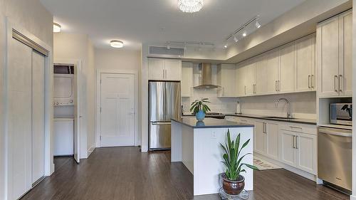 225-4380 Lakeshore Road, Kelowna, BC - Indoor Photo Showing Kitchen With Stainless Steel Kitchen With Upgraded Kitchen