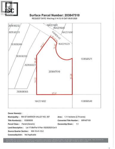 501 Coner Heights, Barrier Lake, SK - Other