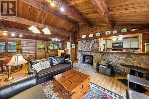 Open Concept - 25 Chippewa Crescent, Tiny, ON - Indoor Photo Showing Living Room With Fireplace