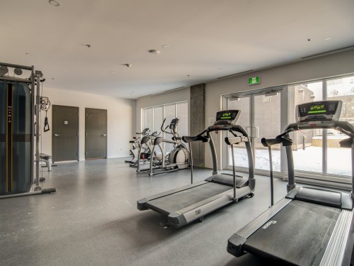 Exercise Room - 307-1190 Rue Mackay, Montréal (Ville-Marie), QC - Indoor Photo Showing Gym Room