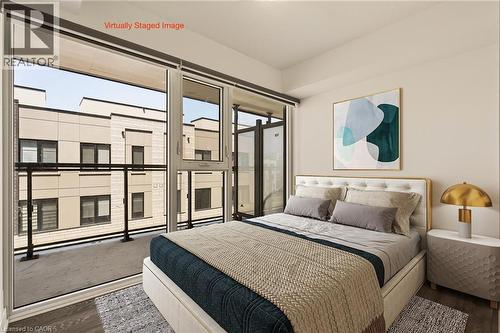 Virtually Staged Second Bedroom - 1119 Cooke Boulevard Unit# B323, Burlington, ON - Indoor Photo Showing Bedroom