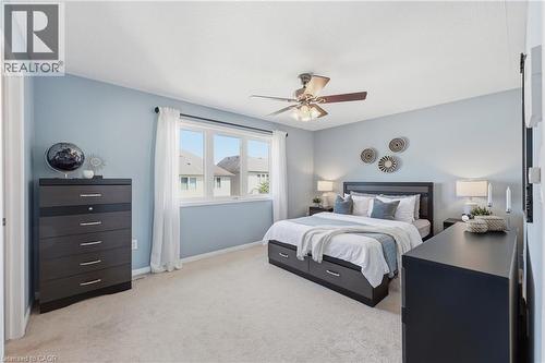 Recessed lighting, light-colored carpeting, and a ceiling fan with integrated lighting - 171 Chase Crescent, Cambridge, ON - Indoor Photo Showing Bedroom
