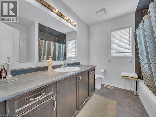 Vanity with an integrated sink and laminate countertop - 227 Baldwin Drive Unit# Main, Cambridge, ON - Indoor Photo Showing Bathroom