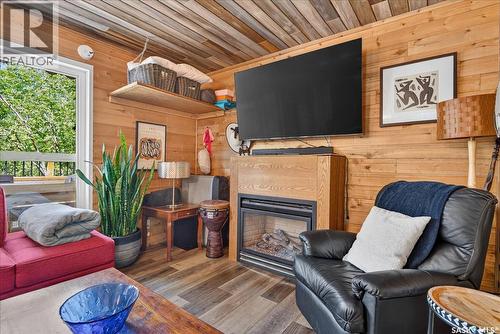 459 5Th Street E, Regina Beach, SK - Indoor Photo Showing Living Room With Fireplace