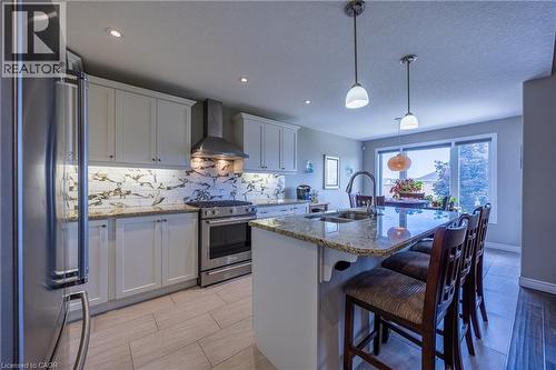 7 Stonebridge Place, Simcoe, ON - Indoor Photo Showing Kitchen With Stainless Steel Kitchen With Double Sink With Upgraded Kitchen