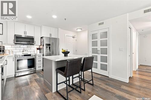 301 235 Herold Terrace, Saskatoon, SK - Indoor Photo Showing Kitchen With Stainless Steel Kitchen With Upgraded Kitchen