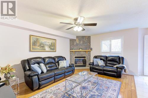 1466 Willowvale Gardens, Mississauga, ON - Indoor Photo Showing Living Room With Fireplace