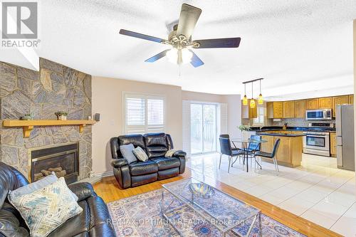 1466 Willowvale Gardens, Mississauga, ON - Indoor Photo Showing Living Room With Fireplace