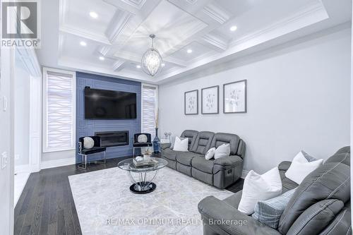 8 Lyle Way, Brampton, ON - Indoor Photo Showing Living Room With Fireplace