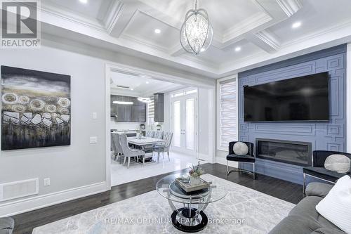 8 Lyle Way, Brampton, ON - Indoor Photo Showing Living Room With Fireplace